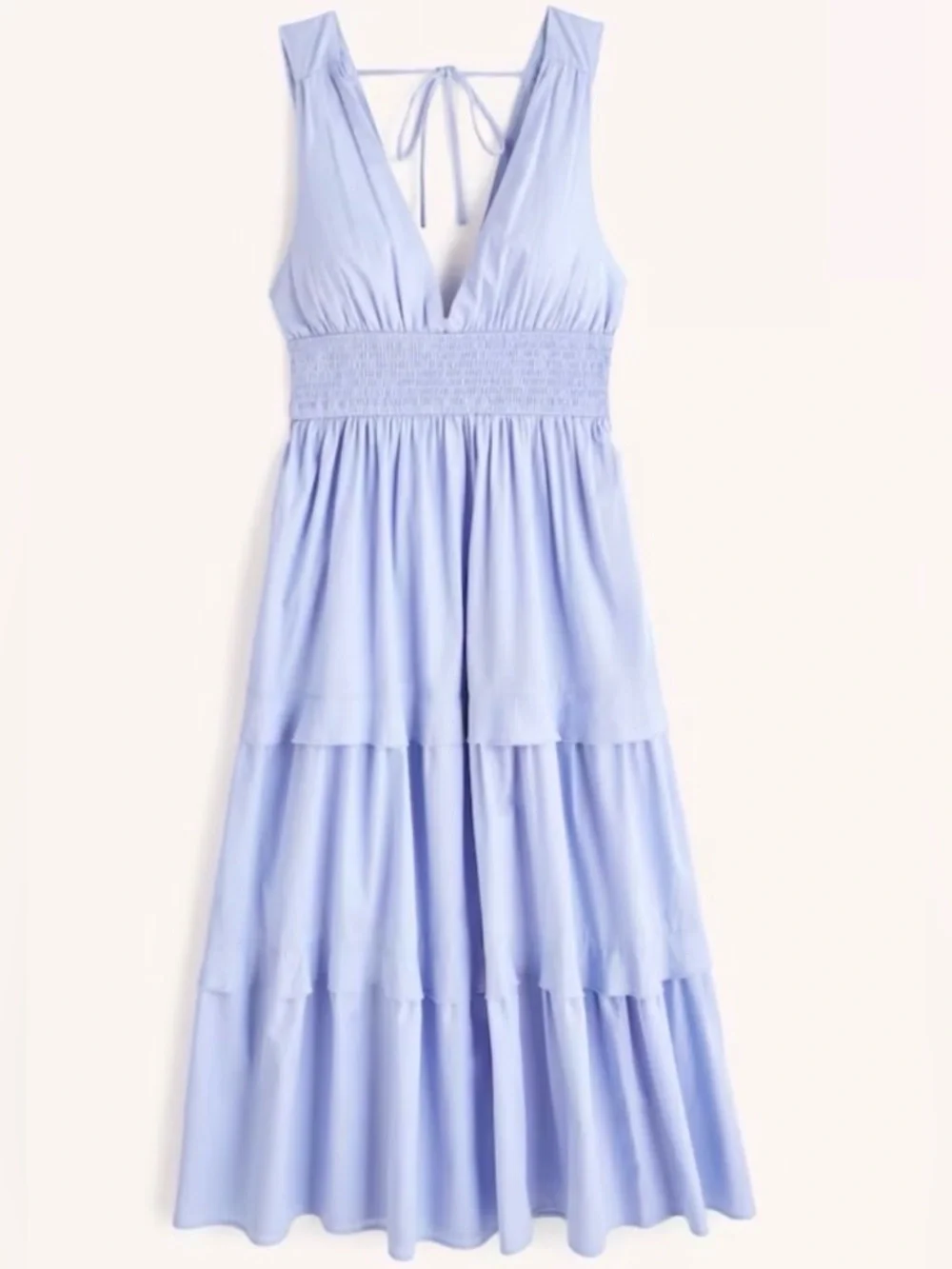 Abercrombie & Fitch Smocked Waist Tiered Maxi Dress